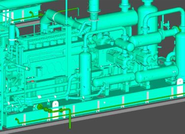 Rendering of energy processing infrastructure design